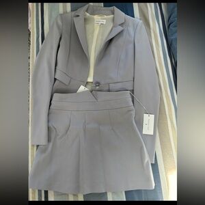 MIX & MATCH TONAL SPLIT MINI SKIRT